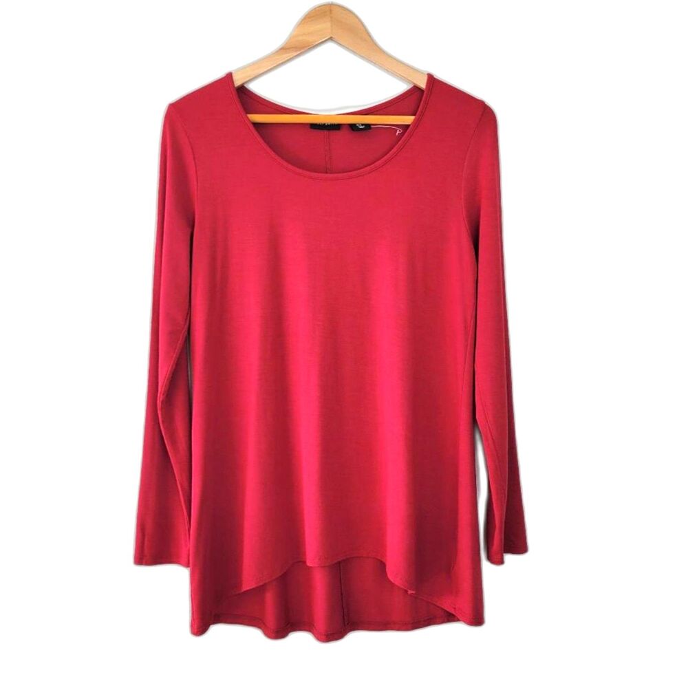 WILLI SMITH Women's Red Long Sleeve Tunic Shirt size M